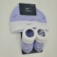 Nike Baby Booties & Cap Gift, 0-6 Months Multi Color, Boys Girls Infant Hat L33