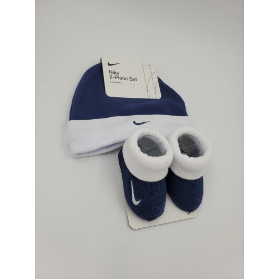 Nike Baby Booties & Cap Gift, 0-6 Months Multi Color, Boys Girls Infant Hat L33