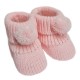 Newborn Baby Boys Girls 1 Pair Pom Pom Baby Booties NB-3 Months Approx Bootees