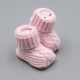 Baby Boys Girls Booties Soft Thick Knitted Bootees Pattern Baby Socks 0-6 Months