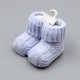 Baby Boys Girls Booties Soft Thick Knitted Bootees Pattern Baby Socks 0-6 Months