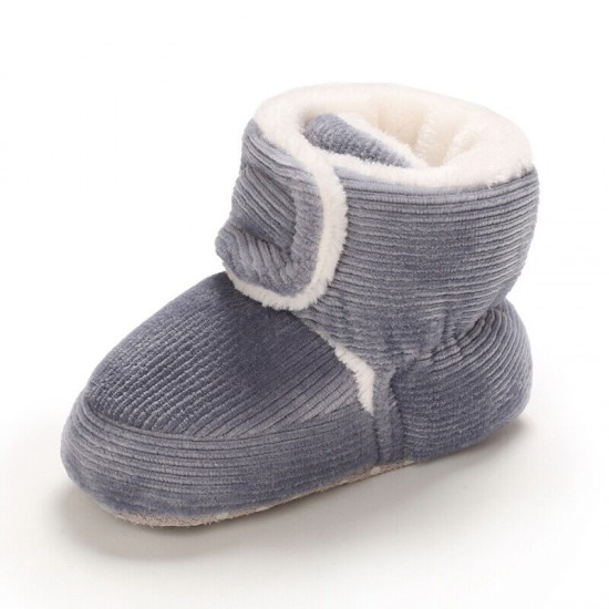 Baby Boy Girl Comfortable Corduroy Warm Booties Infant Winter Snow Boots 0-18 M