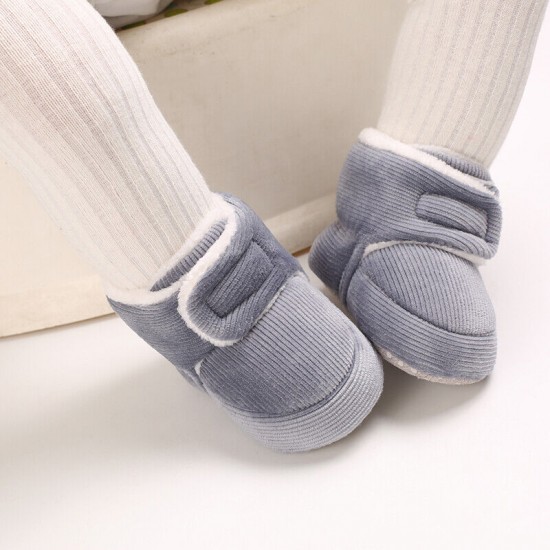 Baby Boy Girl Comfortable Corduroy Warm Booties Infant Winter Snow Boots 0-18 M