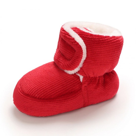 Baby Boy Girl Comfortable Corduroy Warm Booties Infant Winter Snow Boots 0-18 M