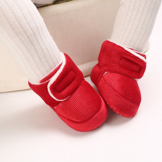 Baby Boy Girl Comfortable Corduroy Warm Booties Infant Winter Snow Boots 0-18 M