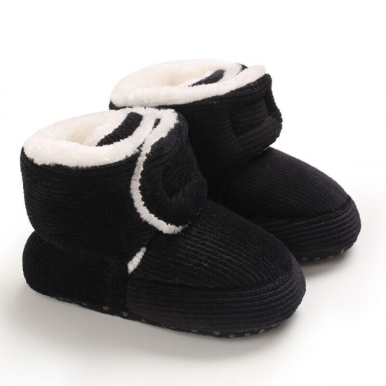 Baby Boy Girl Comfortable Corduroy Warm Booties Infant Winter Snow Boots 0-18 M