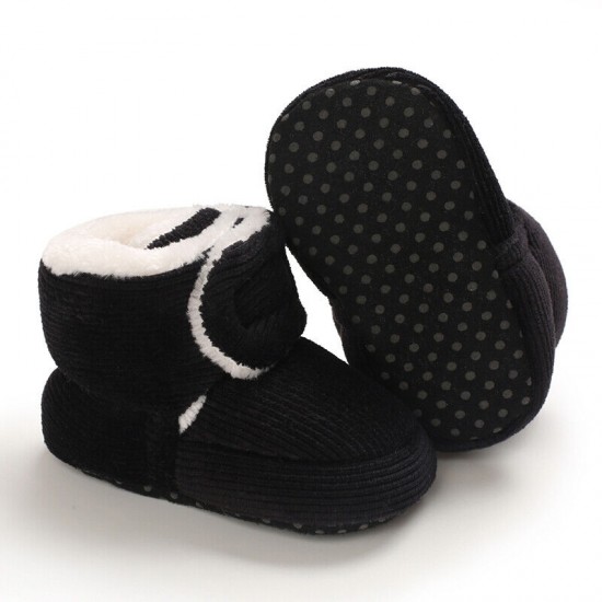 Baby Boy Girl Comfortable Corduroy Warm Booties Infant Winter Snow Boots 0-18 M