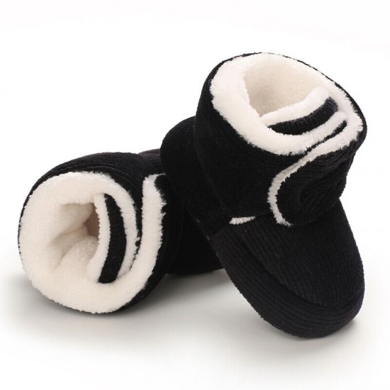 Baby Boy Girl Comfortable Corduroy Warm Booties Infant Winter Snow Boots 0-18 M