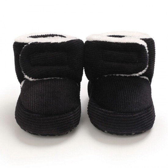 Baby Boy Girl Comfortable Corduroy Warm Booties Infant Winter Snow Boots 0-18 M
