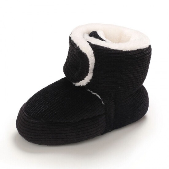Baby Boy Girl Comfortable Corduroy Warm Booties Infant Winter Snow Boots 0-18 M