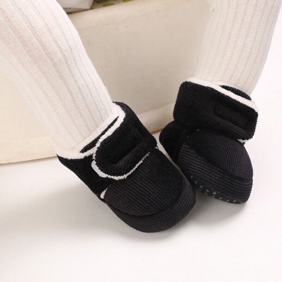 Baby Boy Girl Comfortable Corduroy Warm Booties Infant Winter Snow Boots 0-18 M