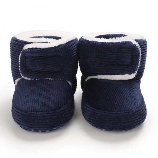 Baby Boy Girl Comfortable Corduroy Warm Booties Infant Winter Snow Boots 0-18 M