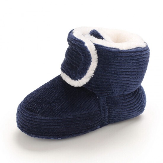 Baby Boy Girl Comfortable Corduroy Warm Booties Infant Winter Snow Boots 0-18 M