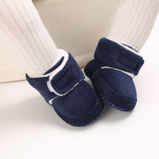 Baby Boy Girl Comfortable Corduroy Warm Booties Infant Winter Snow Boots 0-18 M