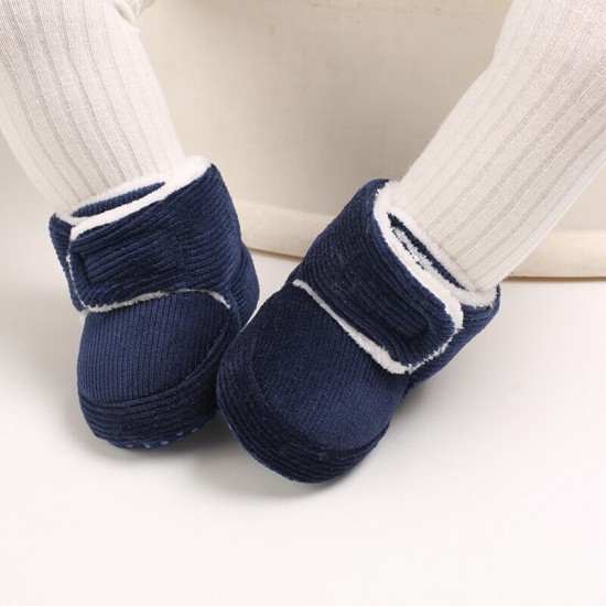 Baby Boy Girl Comfortable Corduroy Warm Booties Infant Winter Snow Boots 0-18 M