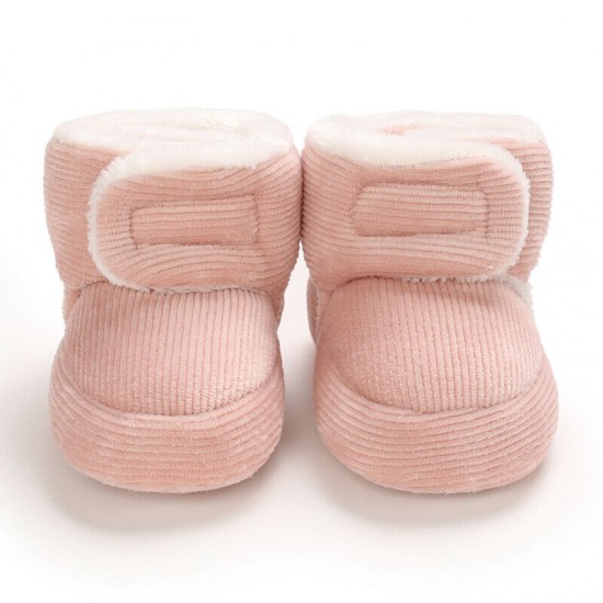 Baby Boy Girl Comfortable Corduroy Warm Booties Infant Winter Snow Boots 0-18 M