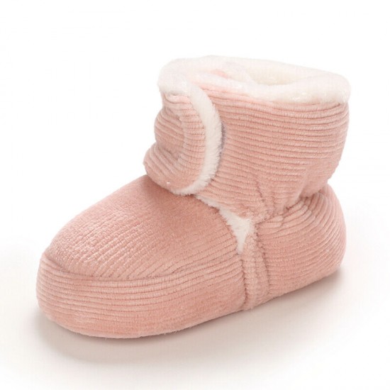Baby Boy Girl Comfortable Corduroy Warm Booties Infant Winter Snow Boots 0-18 M