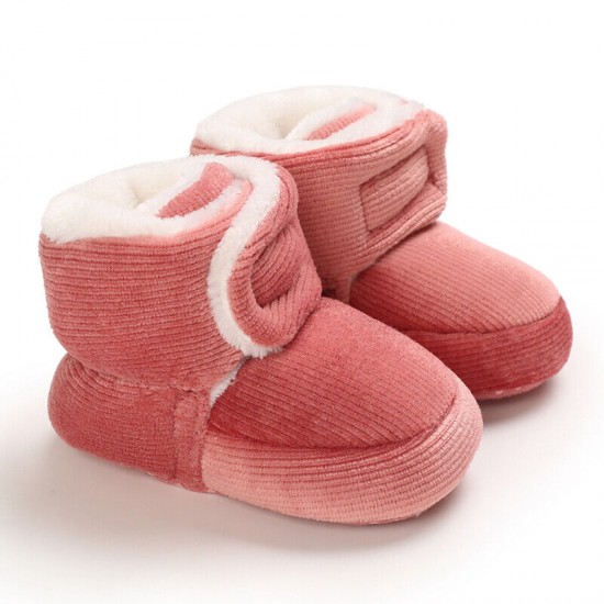 Baby Boy Girl Comfortable Corduroy Warm Booties Infant Winter Snow Boots 0-18 M