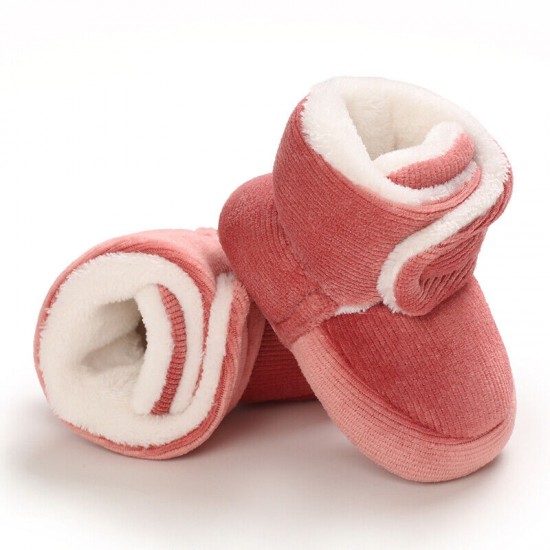 Baby Boy Girl Comfortable Corduroy Warm Booties Infant Winter Snow Boots 0-18 M