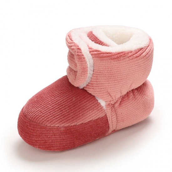 Baby Boy Girl Comfortable Corduroy Warm Booties Infant Winter Snow Boots 0-18 M