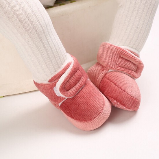 Baby Boy Girl Comfortable Corduroy Warm Booties Infant Winter Snow Boots 0-18 M