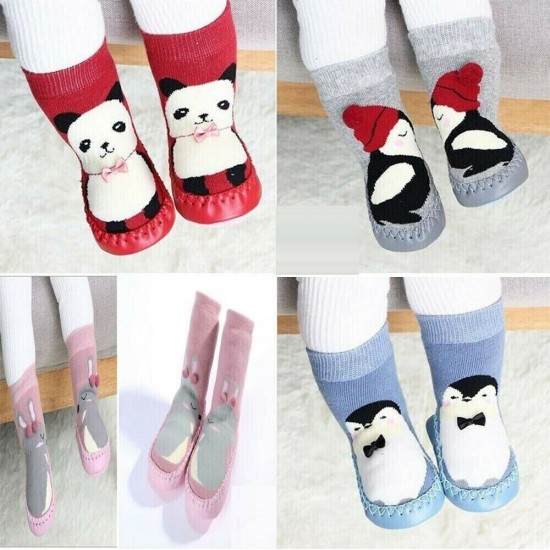 Newborn Infant Baby Shoes Boy Girl Toddler Warm Soft Cotton Socks Booties Shoes