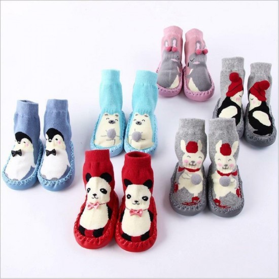 Newborn Infant Baby Shoes Boy Girl Toddler Warm Soft Cotton Socks Booties Shoes