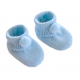 Baby Boy Girl Booties Pom Pom Knitted Navy White Blue Pink Cream Grey Red Unisex