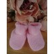Baby Boy Girl Booties Pom Pom Knitted Navy White Blue Pink Cream Grey Red Unisex