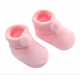 Baby Boy Girl Booties Pom Pom Knitted Navy White Blue Pink Cream Grey Red Unisex