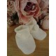 Baby Boy Girl Booties Pom Pom Knitted Navy White Blue Pink Cream Grey Red Unisex