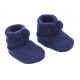 Baby Boy Girl Booties Pom Pom Knitted Navy White Blue Pink Cream Grey Red Unisex