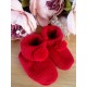 Baby Boy Girl Booties Pom Pom Knitted Navy White Blue Pink Cream Grey Red Unisex