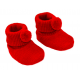 Baby Boy Girl Booties Pom Pom Knitted Navy White Blue Pink Cream Grey Red Unisex