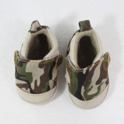 Little Me Baby Boy Camouflage Crib Shoes Sneakers Size 1 Tan Green Brown