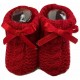 Baby Booties Boy Girl Knitted Bow Spanish Shoes Various Colours 0-3 Months