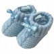 Baby Booties Boy Girl Knitted Bow Spanish Shoes Various Colours 0-3 Months