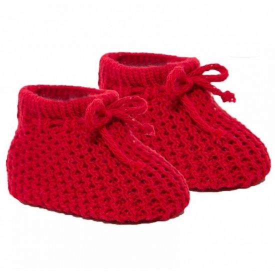 NEWBORN BABY Boy Girl Soft Knitted Bow Booties Shoes NB-3 months