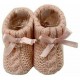 Newborn Baby Spanish Style Knitted Booties Bootees Bow Boy Girl 0-3 Months