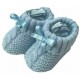 Newborn Baby Spanish Style Knitted Booties Bootees Bow Boy Girl 0-3 Months