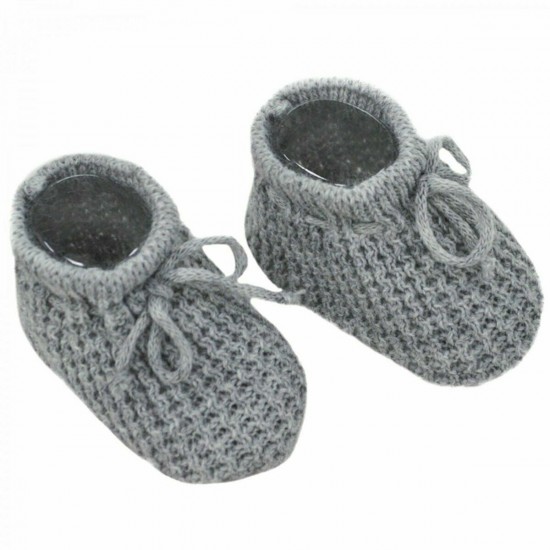 Newborn Baby Spanish Style Knitted Booties Bootees Lace Boy Girl 0-3 Months