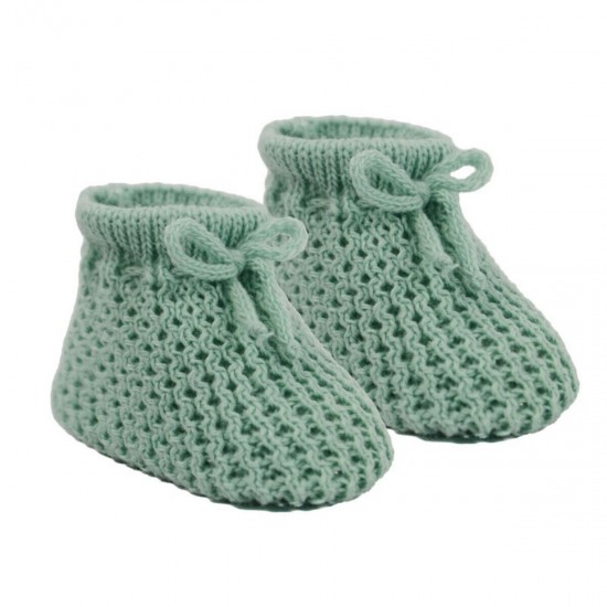 Newborn Baby Spanish Style Knitted Booties Bootees Lace Boy Girl 0-3 Months