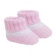 Newborn Baby Booties Bootees Striped Blue Pink White Boy Girl 0-3 Months