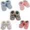 Newborn Baby Booties Knitted Tie Up Bootees Boy Girl Blue Pink White 0-3 Months