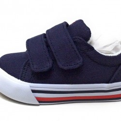 Tommy Hilfiger Boy's Herritage ALT Hook Loop Sneakers Navy Blue Size 4T