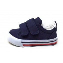 Tommy Hilfiger Boy's Herritage ALT Hook Loop Sneakers Navy Blue Size 4T