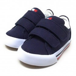 Tommy Hilfiger Boy's Herritage ALT Hook Loop Sneakers Navy Blue Size 4T