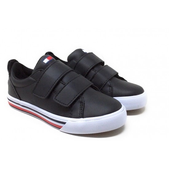 Tommy Hilfiger Baby Herritage ALT Hook Loop Sneakers Black Size 4T