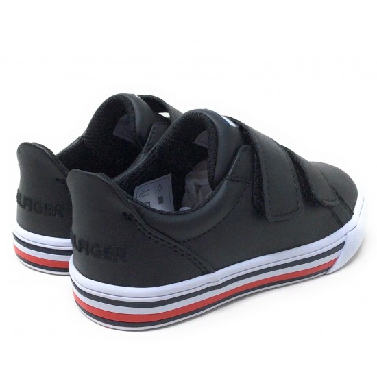 Tommy Hilfiger Baby Herritage ALT Hook Loop Sneakers Black Size 4T