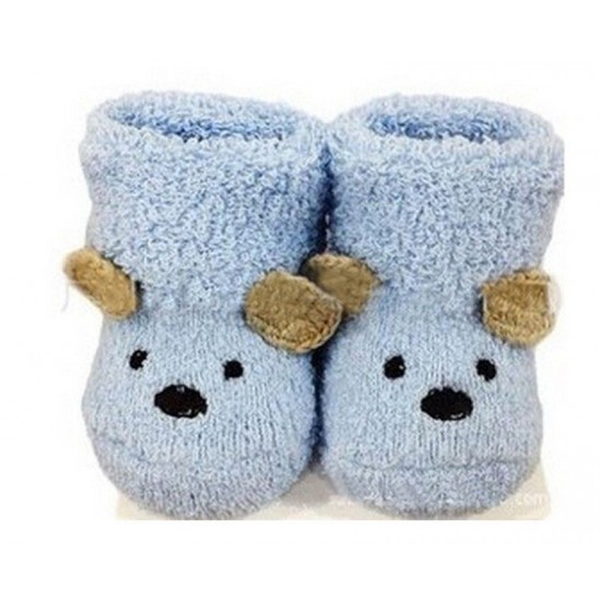 Warm Newborn Socks Unisex Baby Boy Girls Infant Cute Bear Crib Warm Shoes NEW